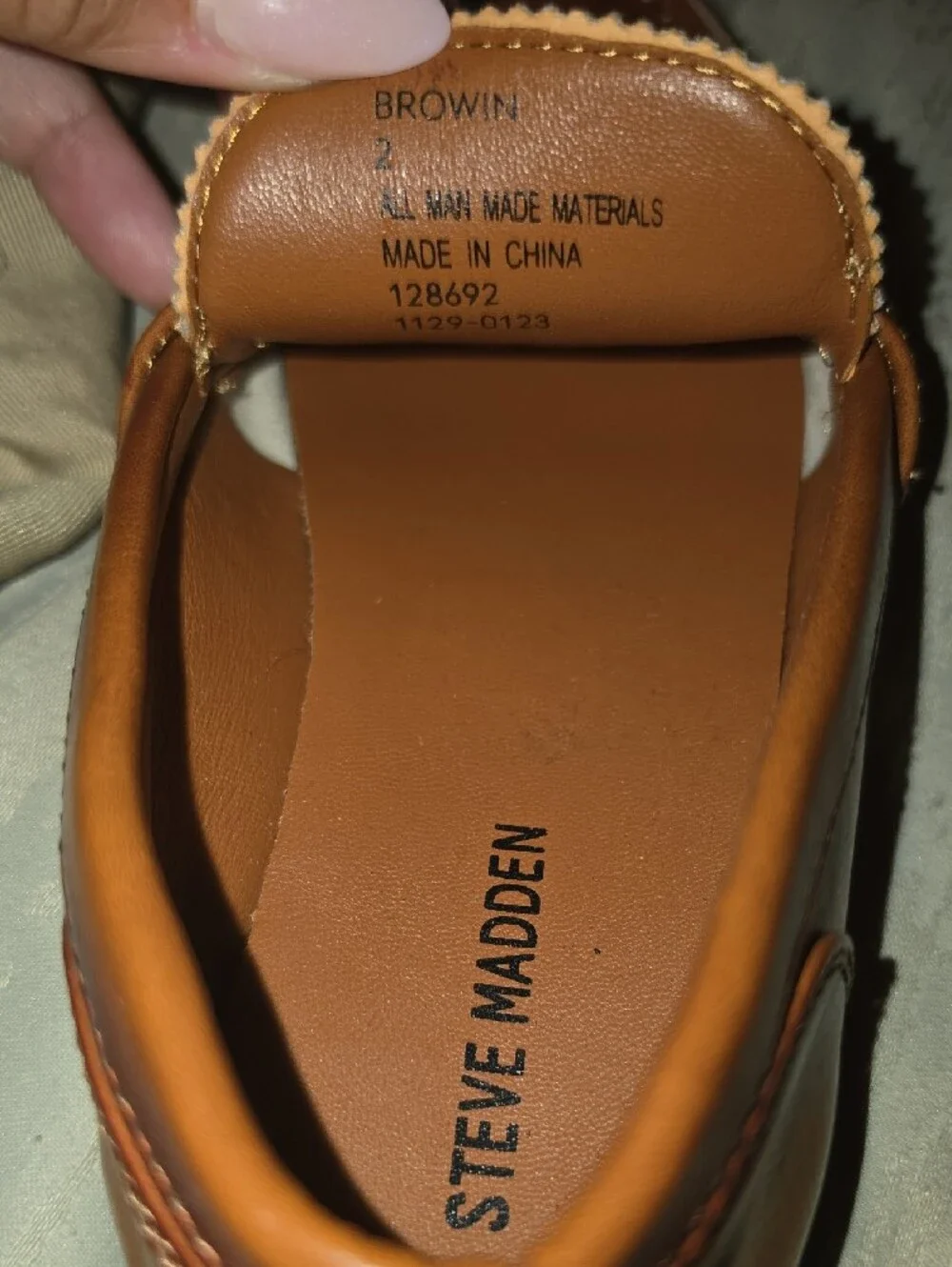 Steve Madden Boys Brown Leather Loafers